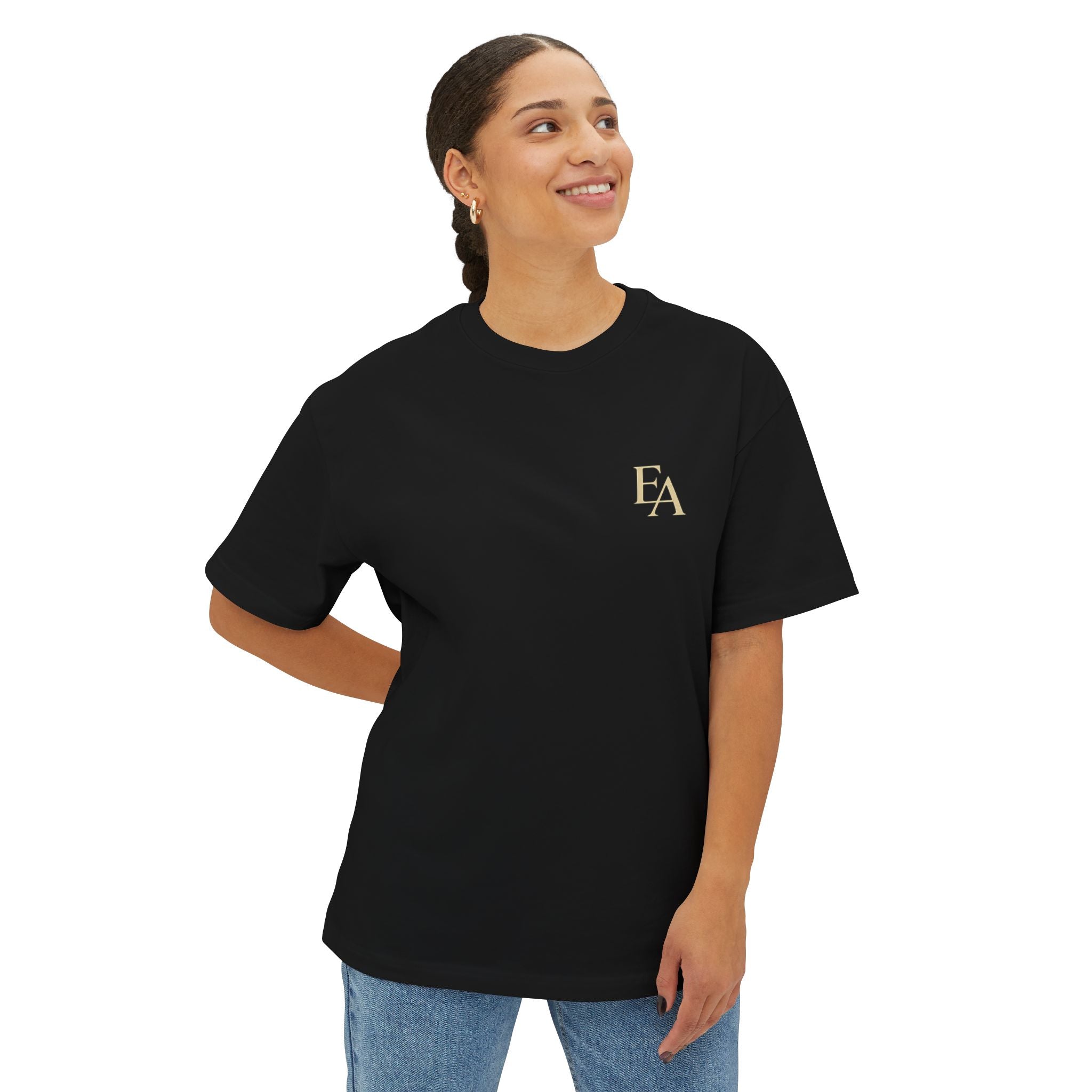 WISDOM BEFORE EMOTIONS - Unisex Premium Heavy Oversized Christian Tee with letters at the back| EKMA Academy Kingdom Streetwear