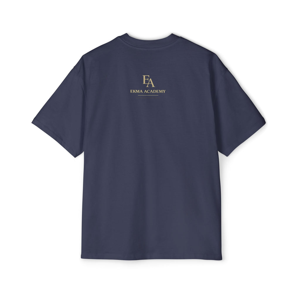 WE RISE. WE BUILD. WE RESTORE. Premium Heavy Oversized Christian Tee | EKMA Academy Kingdom Streetwear