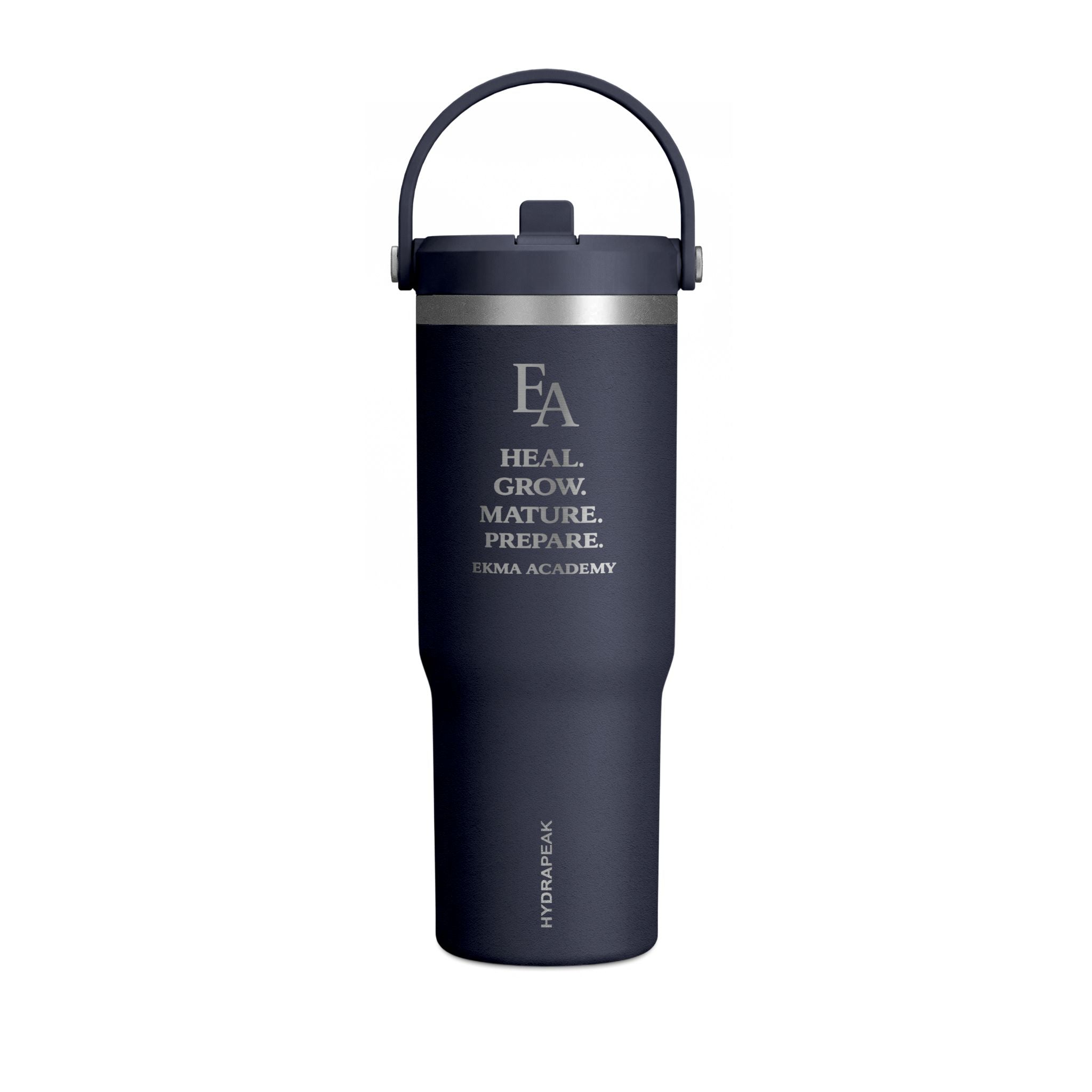 HEAL. GROW. MATURE. PREPARE. Insulated Travel Tumbler with Straw | EKMA Academy