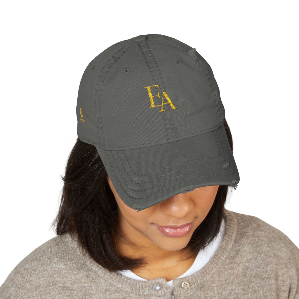 EA Monogram Embroidery Unisex Dad Hat | Premium Kingdom Streetwear Cap | EKMA Collection