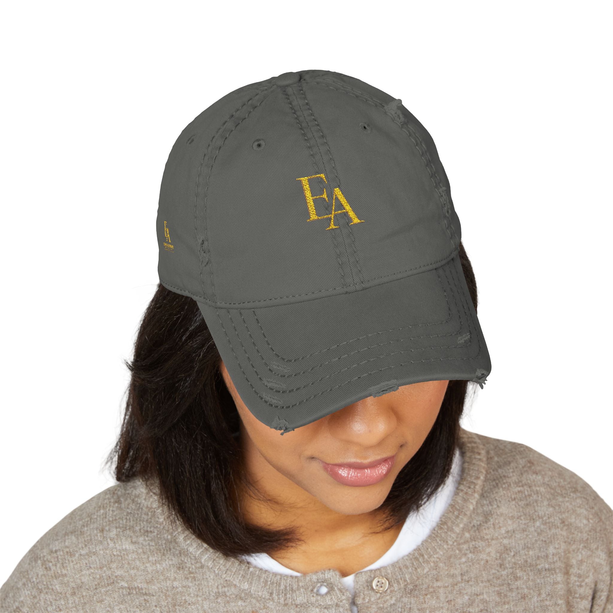 EA Monogram Embroidery Unisex Dad Hat | Premium Kingdom Streetwear Cap | EKMA Collection