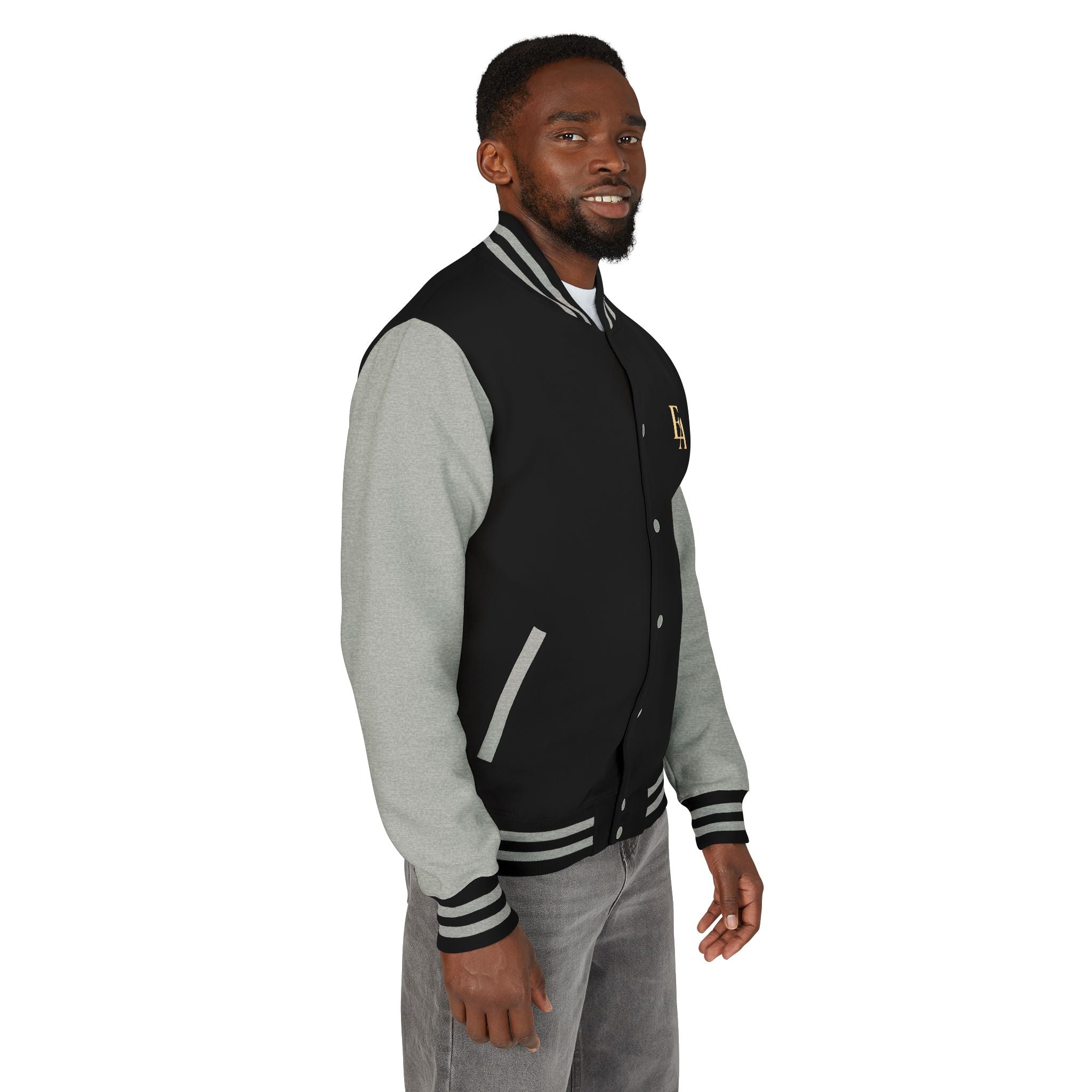 Discernment Over Desperation – Unisex Heavyweight Letterman Jacket | EKMA Academy Kingdom Streetwear