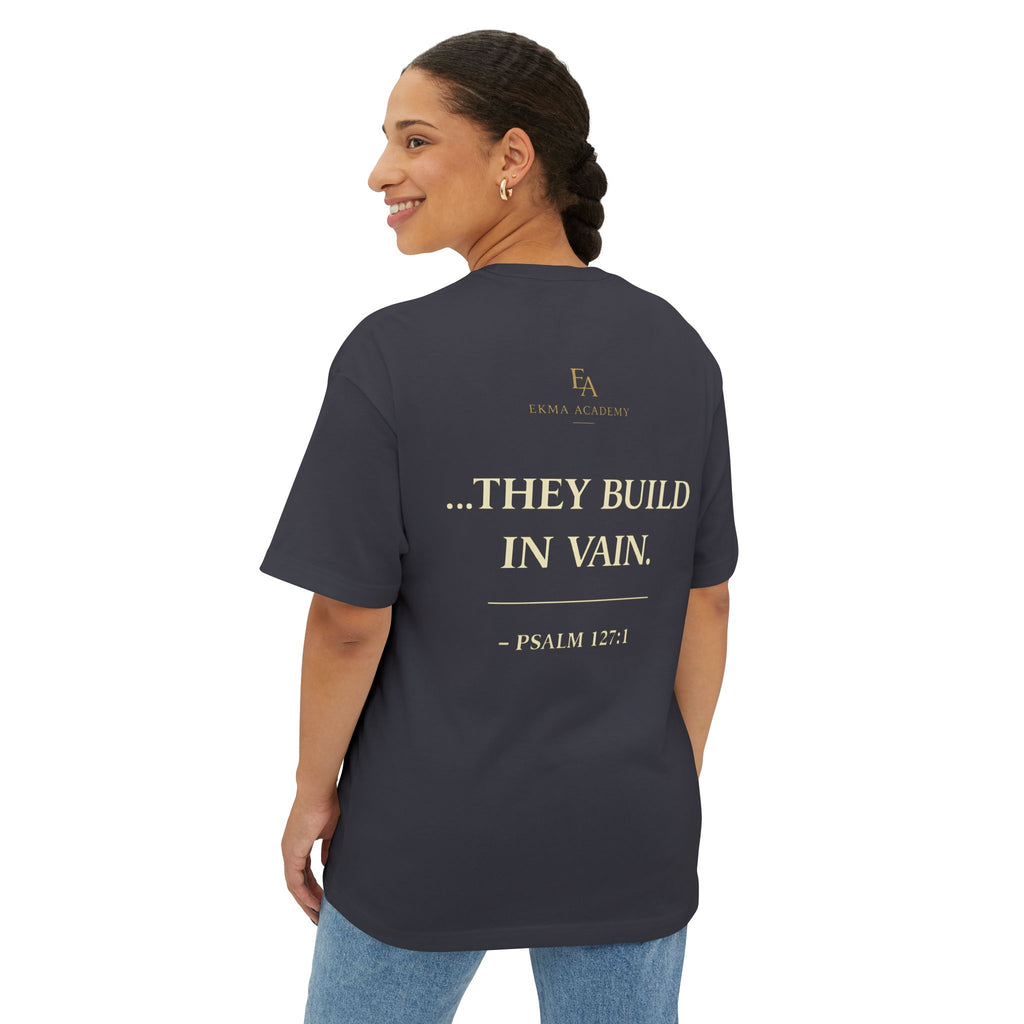 Unless The Lord Builds The Marriage Premium Heavyweight Christian T-Shirt | EKMA Academy Kingdom Streetwear