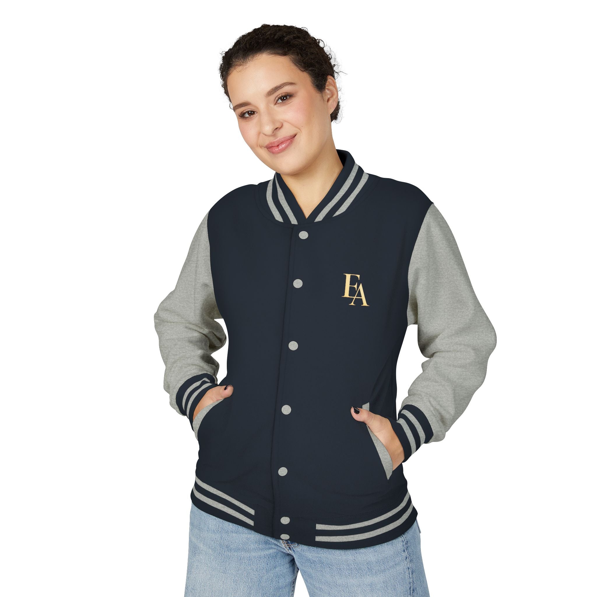 Discernment Over Desperation – Unisex Heavyweight Letterman Jacket | EKMA Academy Kingdom Streetwear