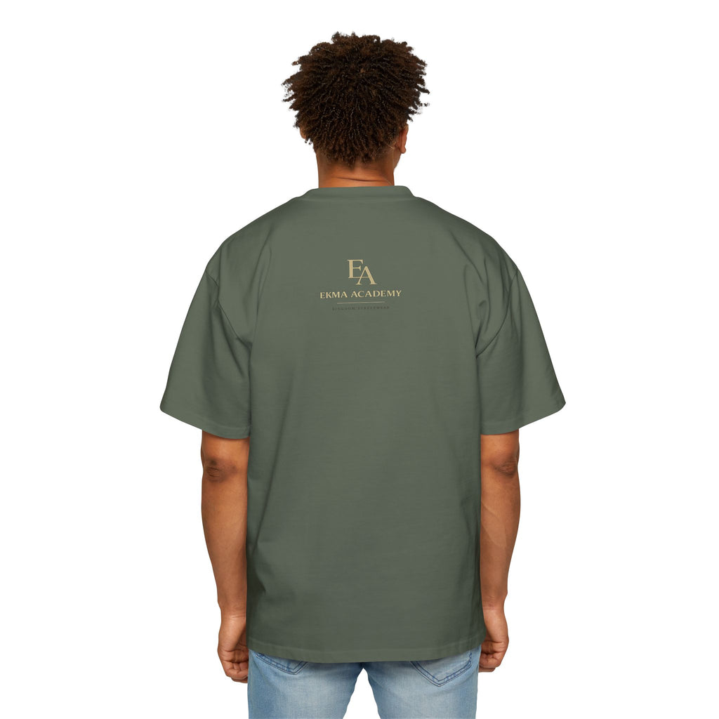 WE RISE. WE BUILD. WE RESTORE. Premium Heavy Oversized Christian Tee | EKMA Academy Kingdom Streetwear