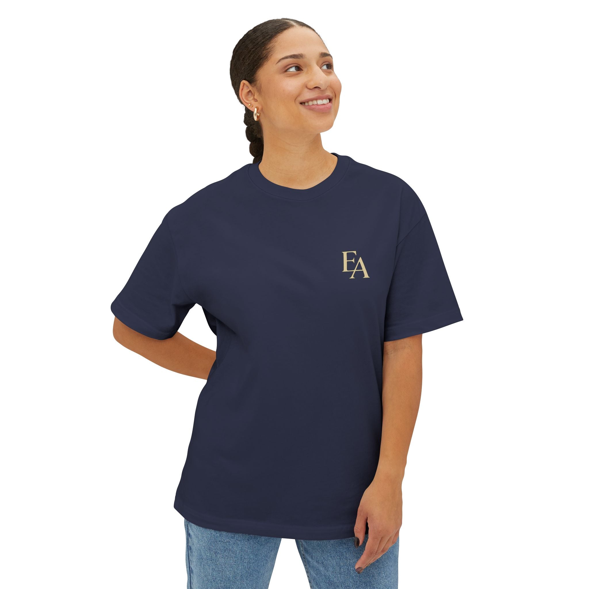 WISDOM BEFORE EMOTIONS - Unisex Premium Heavy Oversized Christian Tee with letters at the back| EKMA Academy Kingdom Streetwear