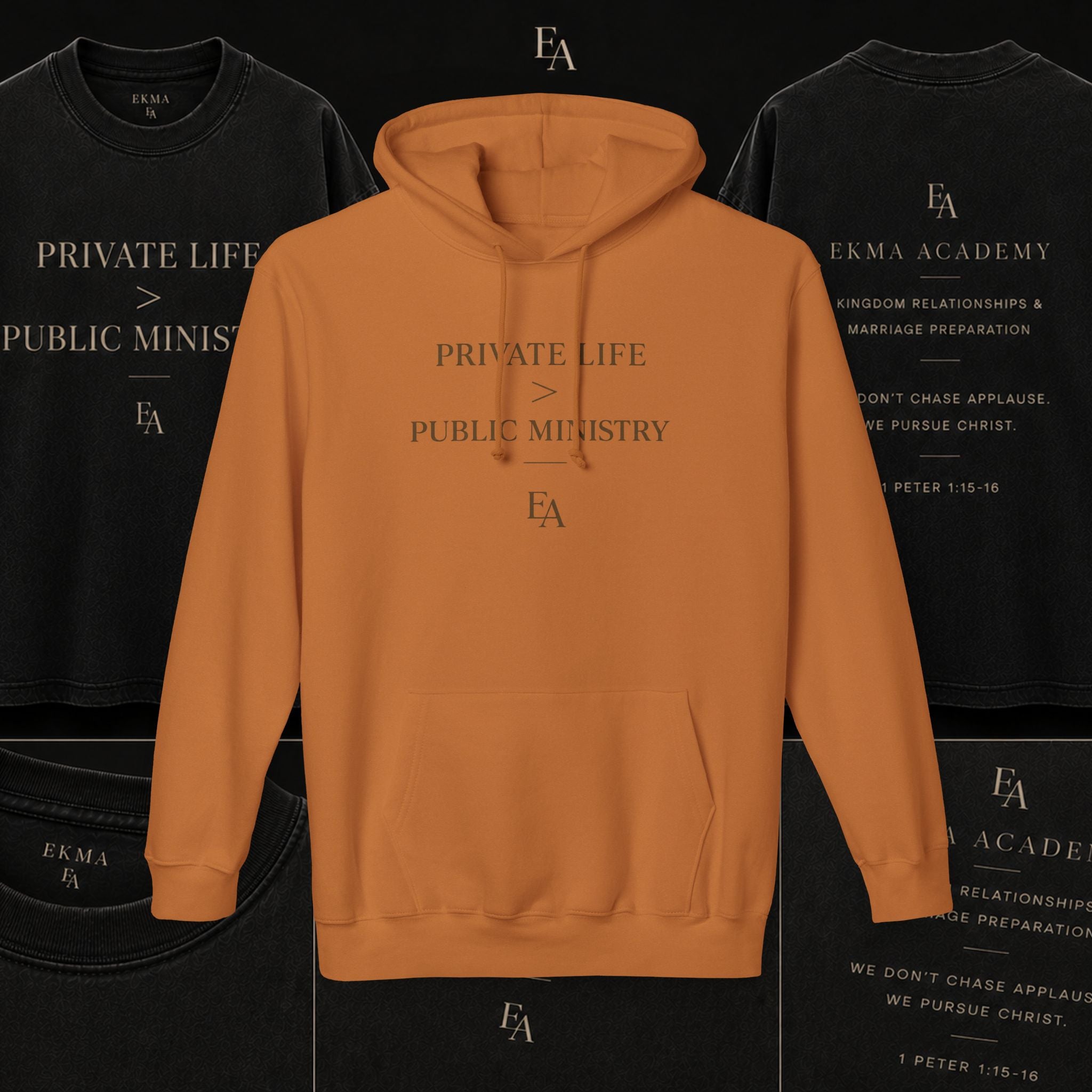 PRIVATE LIFE > PUBLIC MINISTRY –  Unisex Premium Oversized Christian Hoodie | EKMA Collection