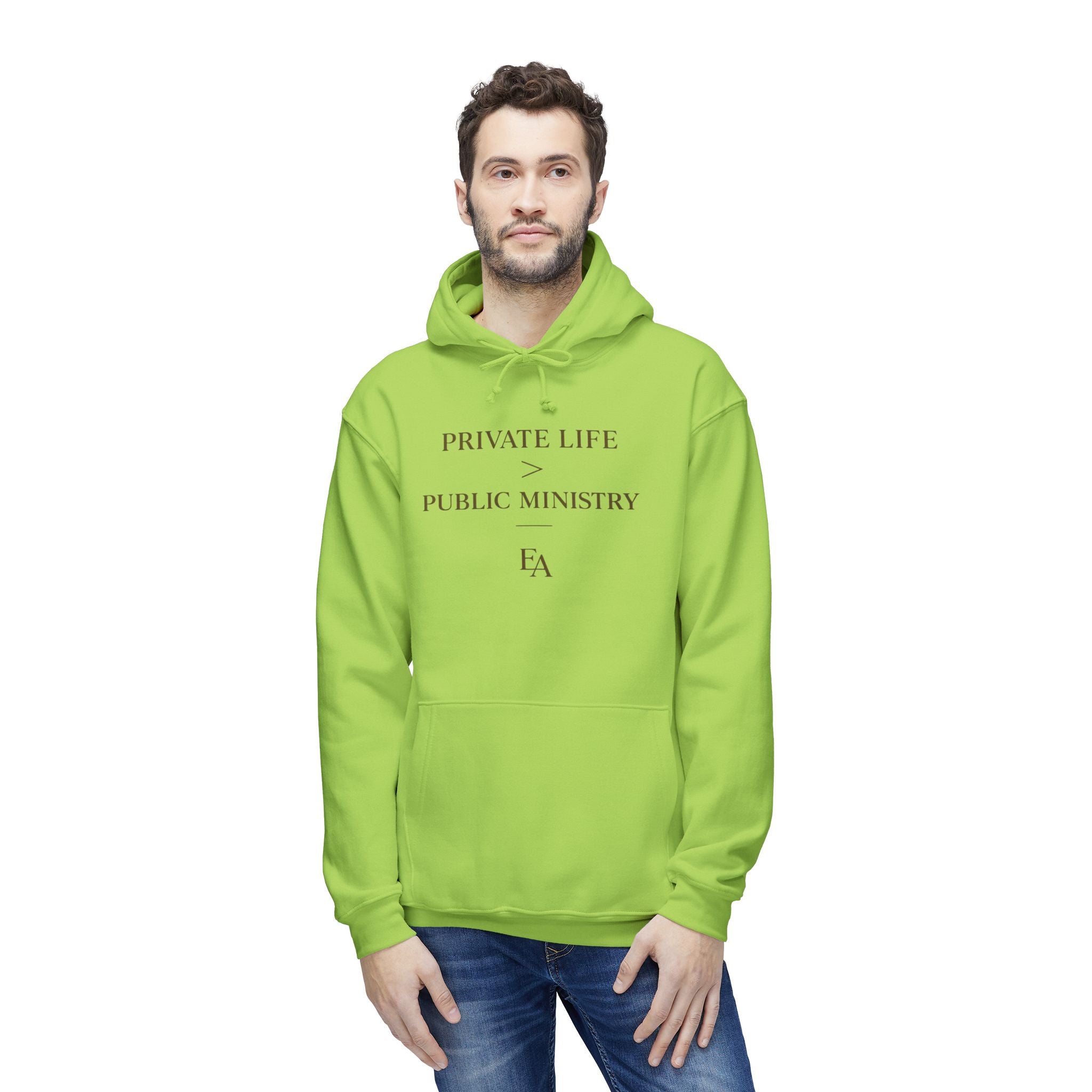 PRIVATE LIFE > PUBLIC MINISTRY –  Unisex Premium Oversized Christian Hoodie | EKMA Collection
