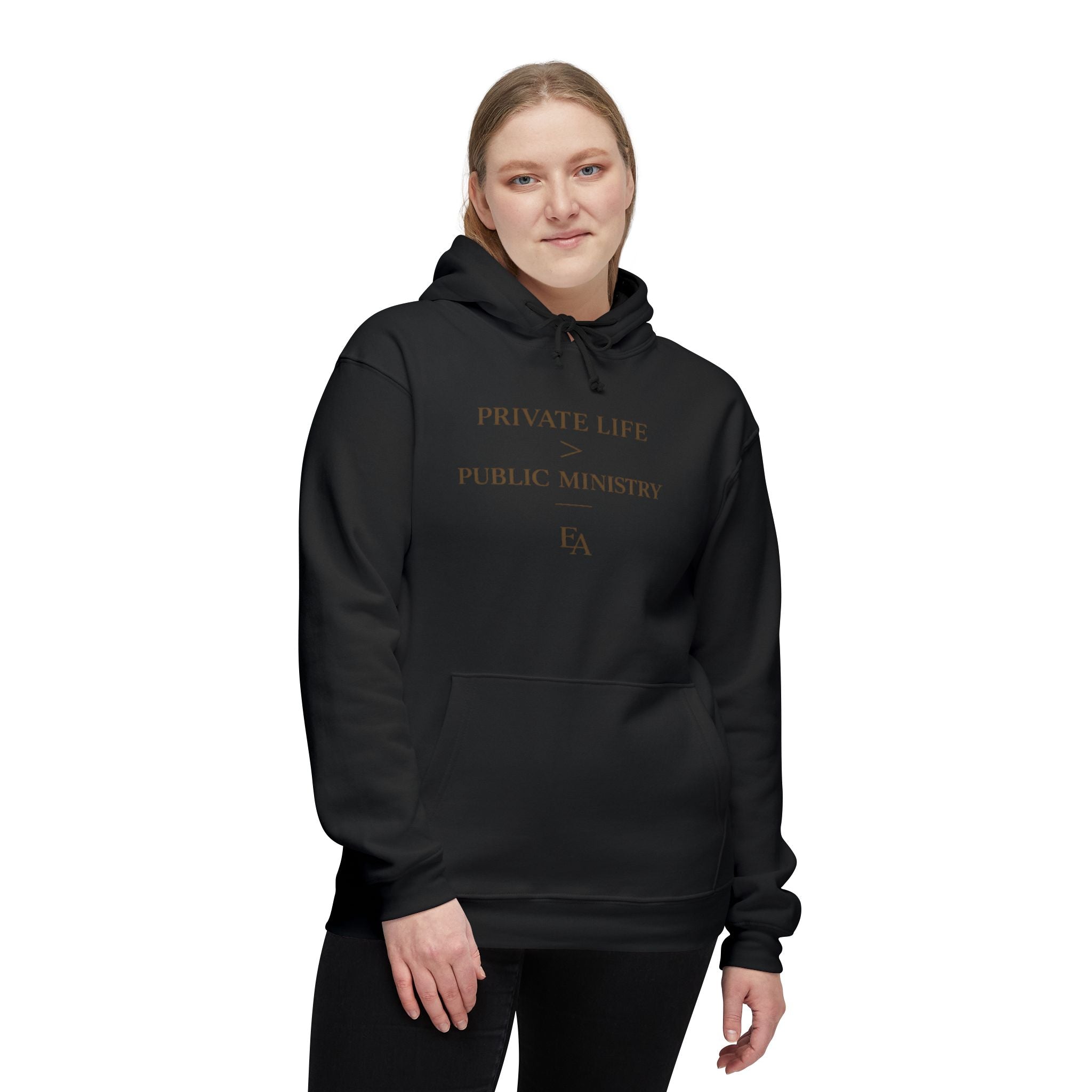 PRIVATE LIFE > PUBLIC MINISTRY –  Unisex Premium Oversized Christian Hoodie | EKMA Collection