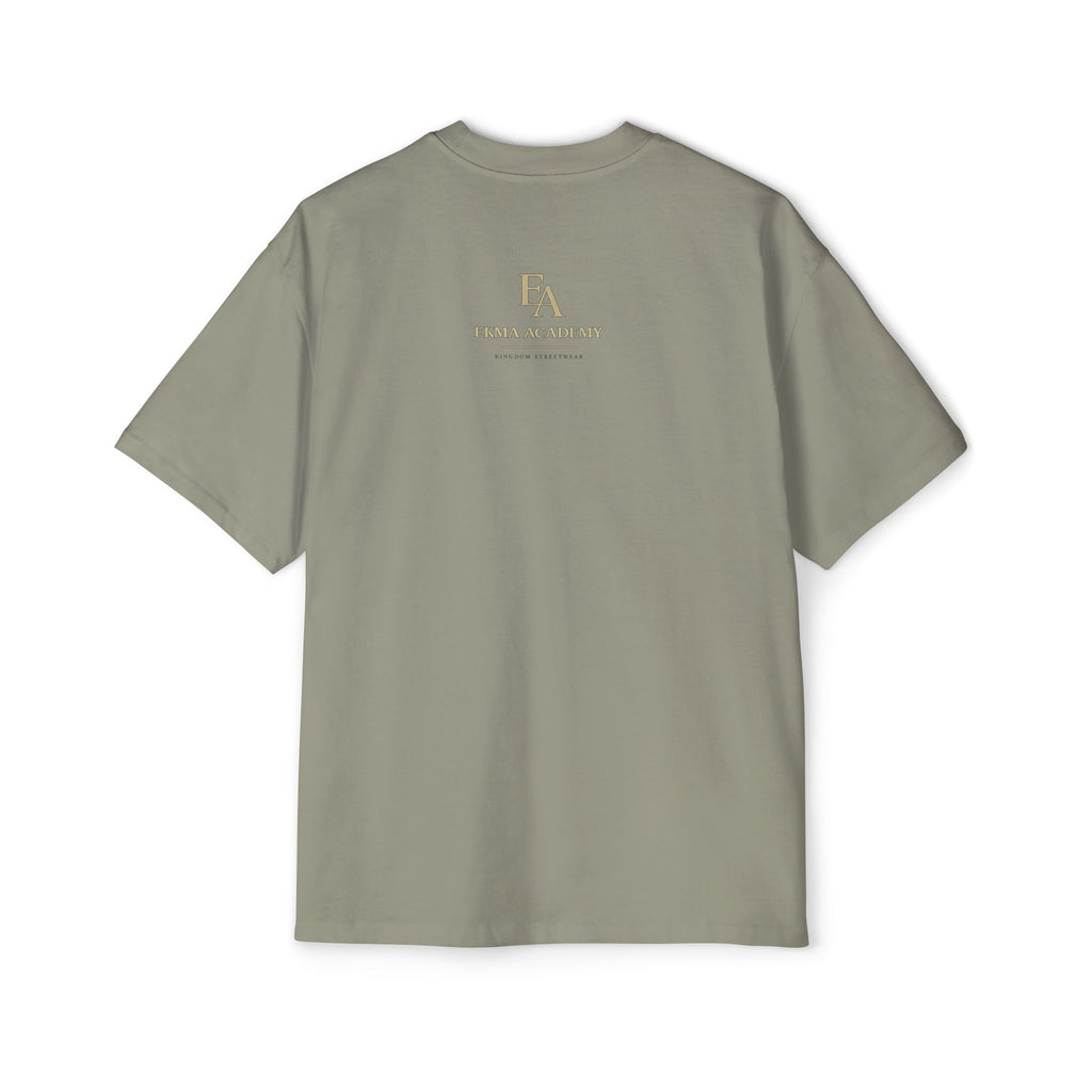 ALIGNMENT BEFORE ATTACHMENT Premium Heavy Oversized Christian Tee | EKMA Academy Kingdom Streetwear