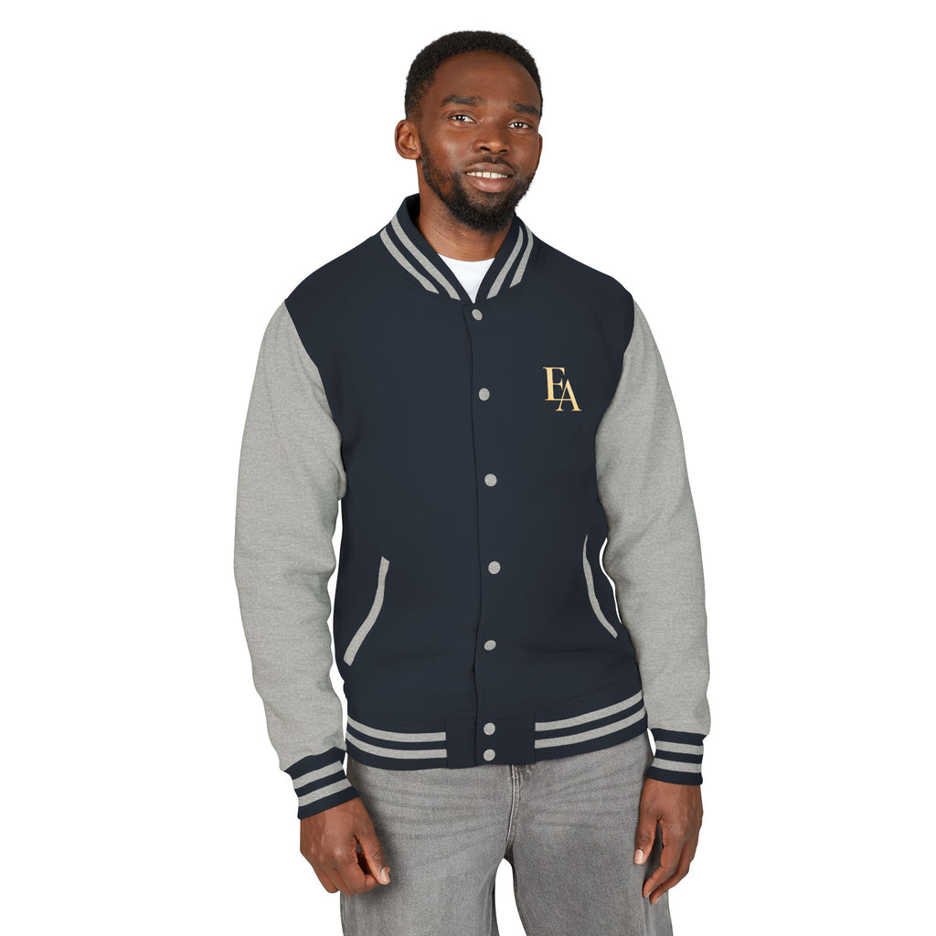 Discernment Over Desperation – Unisex Heavyweight Letterman Jacket | EKMA Academy Kingdom Streetwear