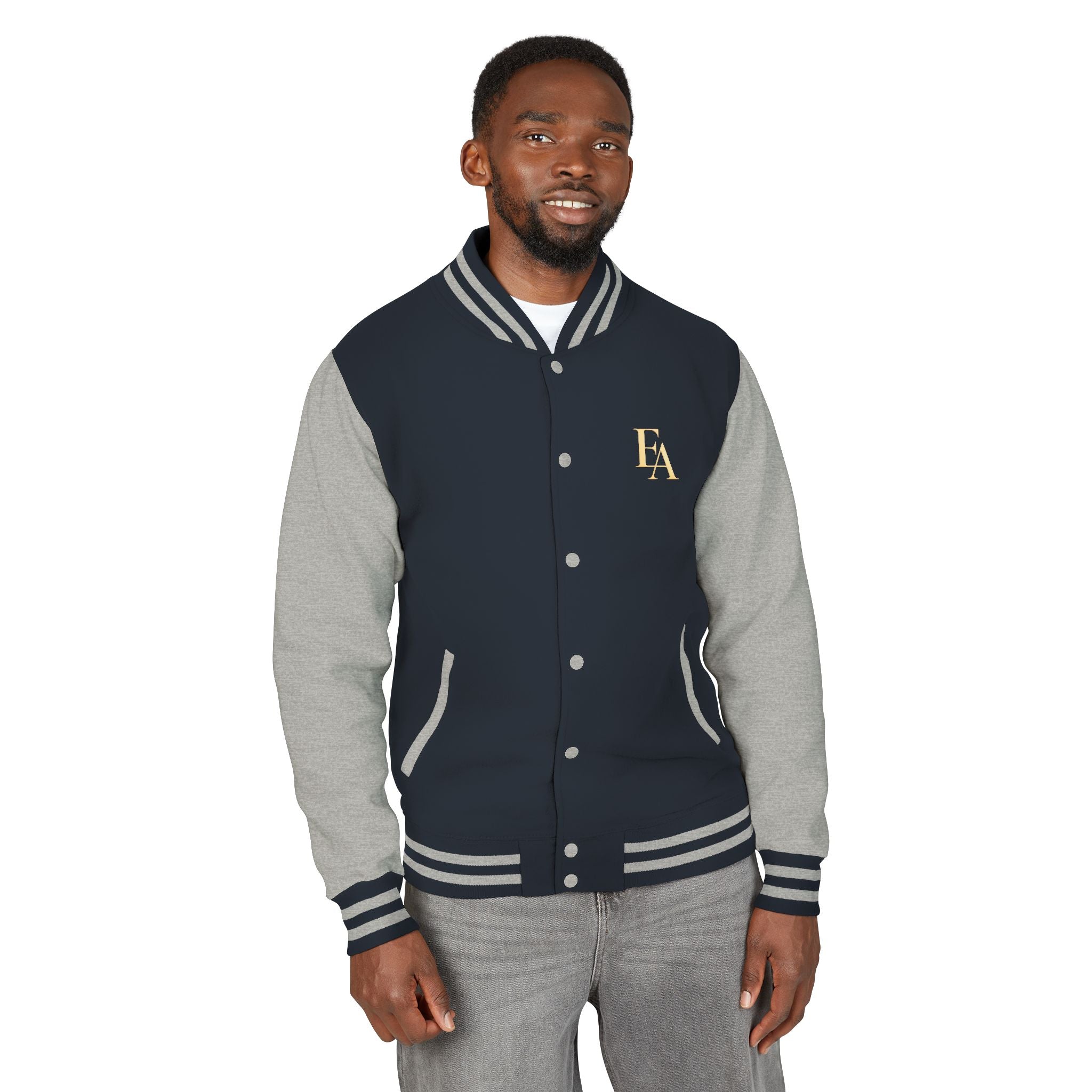 Discernment Over Desperation – Unisex Heavyweight Letterman Jacket | EKMA Academy Kingdom Streetwear
