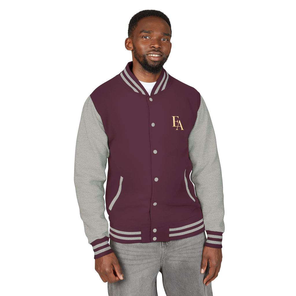 Discernment Over Desperation – Unisex Heavyweight Letterman Jacket | EKMA Academy Kingdom Streetwear
