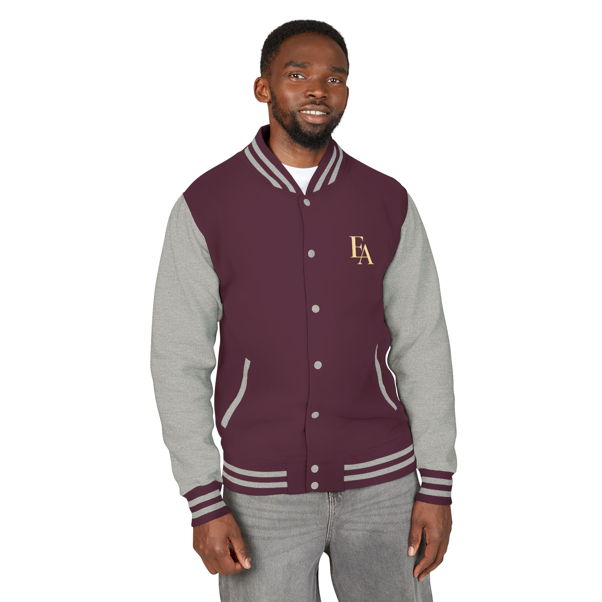 Discernment Over Desperation – Unisex Heavyweight Letterman Jacket | EKMA Academy Kingdom Streetwear