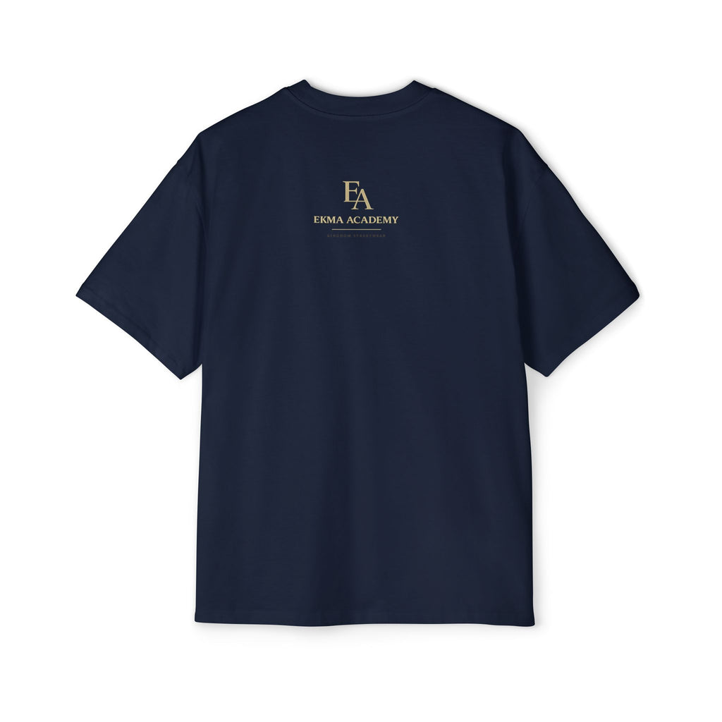 WE RISE. WE BUILD. WE RESTORE. Premium Heavy Oversized Christian Tee | EKMA Academy Kingdom Streetwear