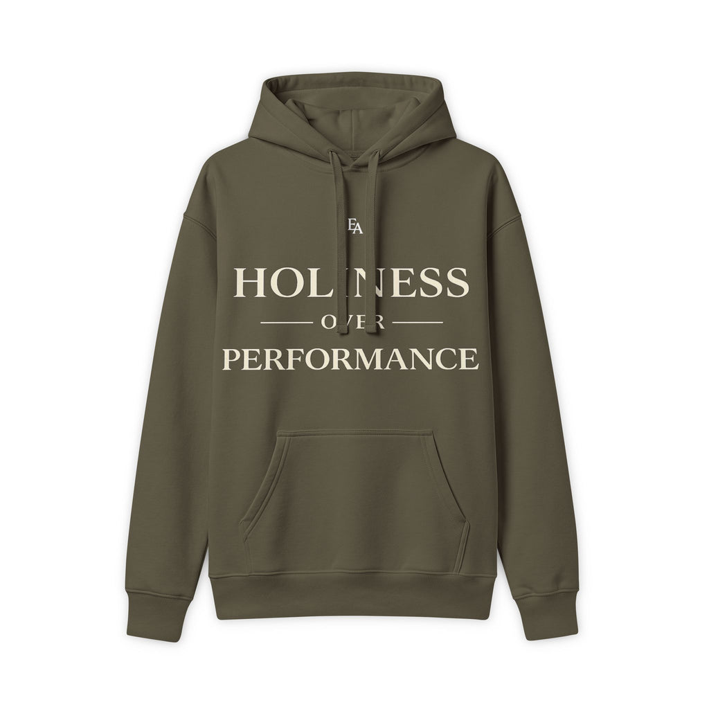 HOLINESS OVER PERFORMANCE – Unisex Premium Oversized Christian Hoodie | EKMA Collection