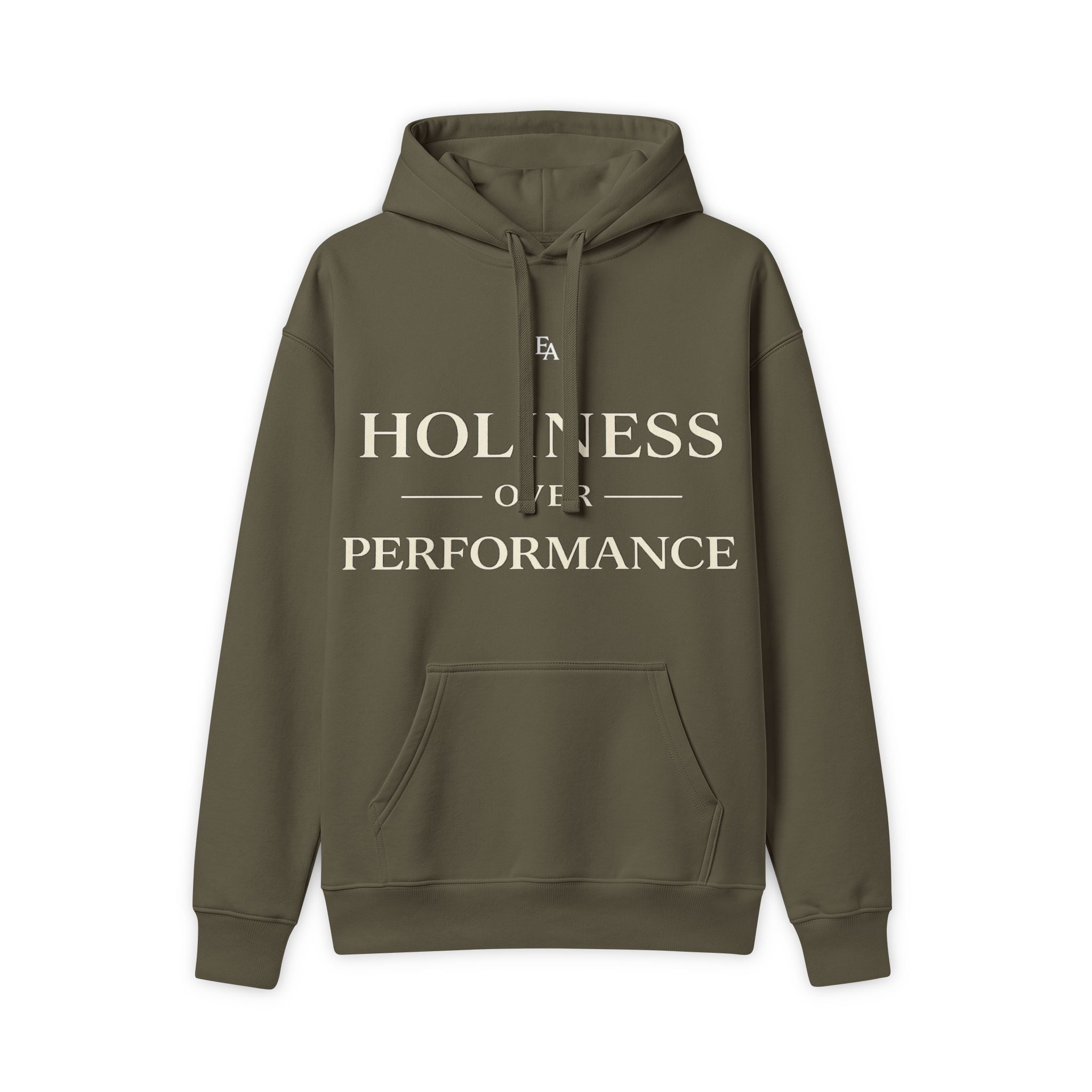 HOLINESS OVER PERFORMANCE – Unisex Premium Oversized Christian Hoodie | EKMA Collection