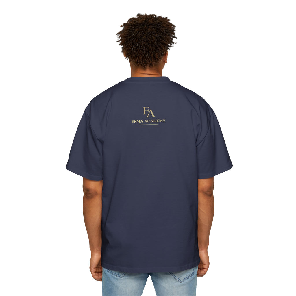 WE RISE. WE BUILD. WE RESTORE. Premium Heavy Oversized Christian Tee | EKMA Academy Kingdom Streetwear