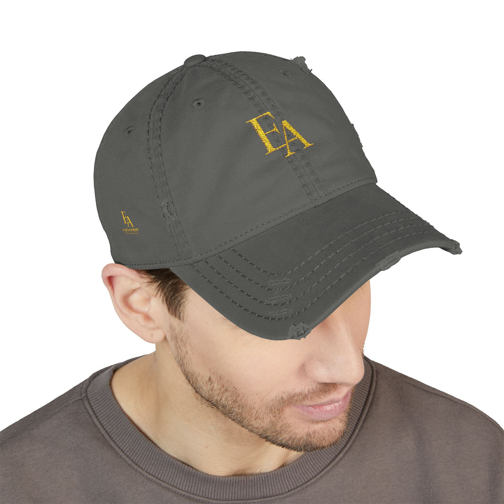 EA Monogram Embroidery Unisex Dad Hat | Premium Kingdom Streetwear Cap | EKMA Collection