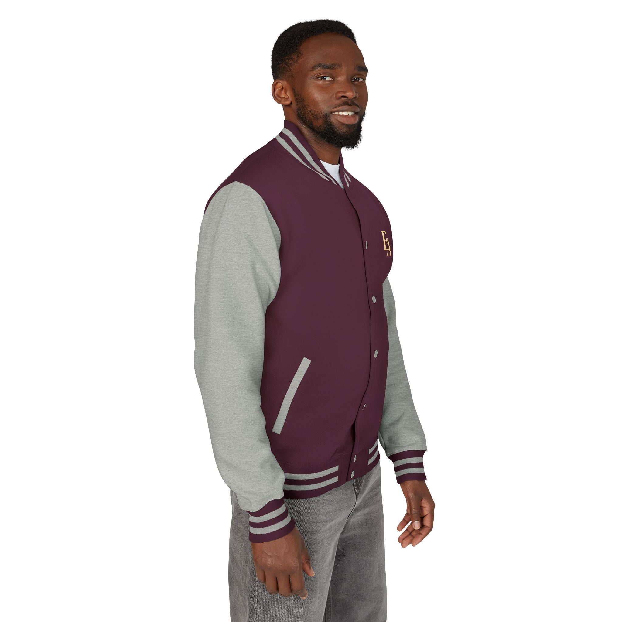 Discernment Over Desperation – Unisex Heavyweight Letterman Jacket | EKMA Academy Kingdom Streetwear