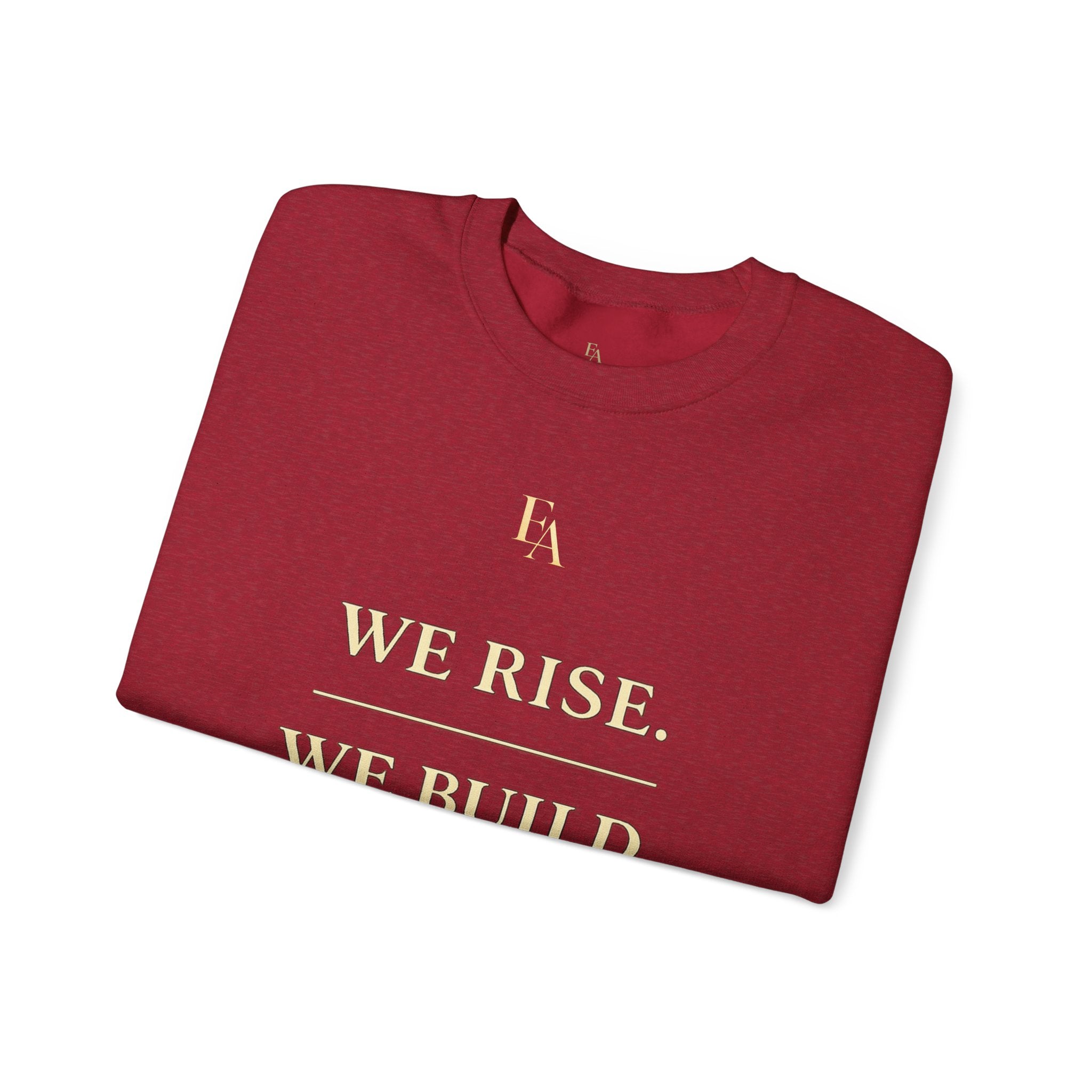 WE RISE. WE BUILD. WE RESTORE. – Premium Oversized Christian Crewneck | EKMA Collection