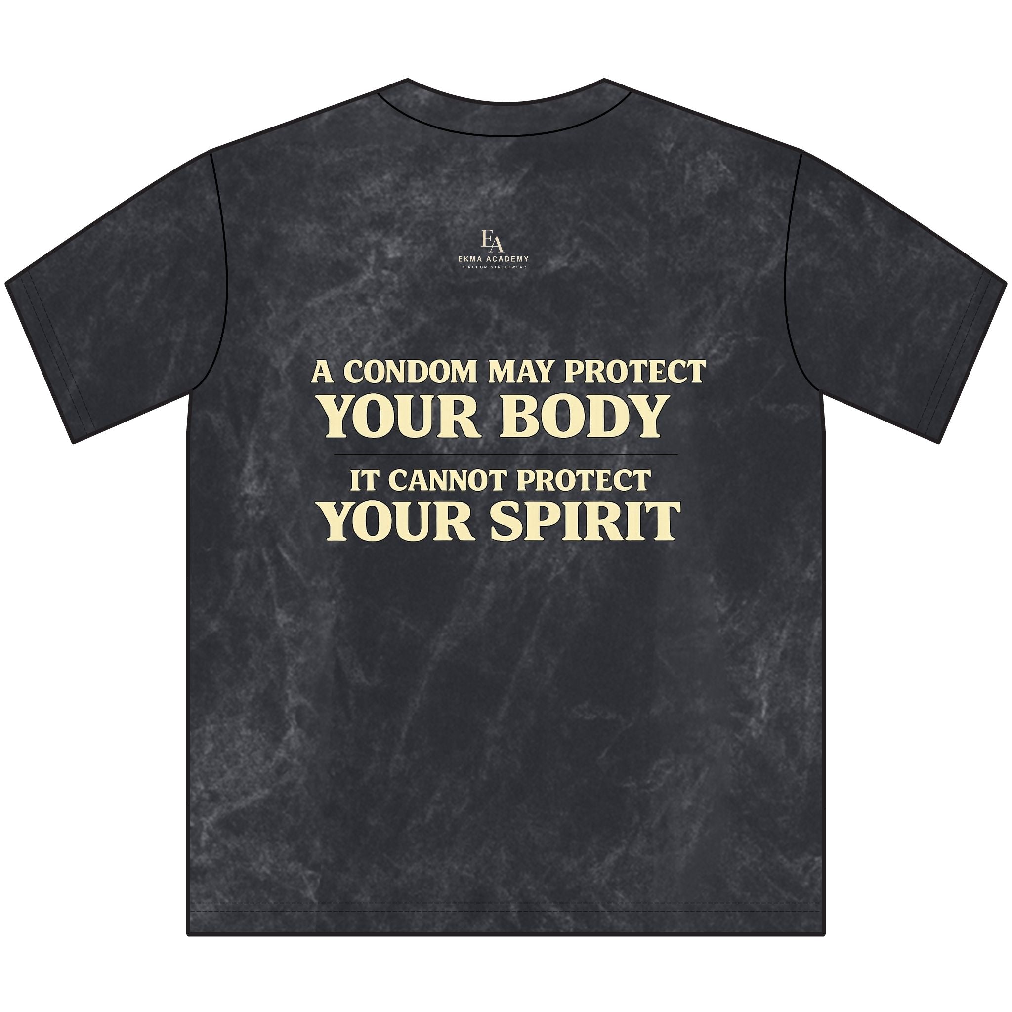 A CONDOM MAY PROTECT YOUR BODY, IT CANNOT PROTECT YOUR SPIRIT™ | Premium Heavyweight Christian Streetwear Tee