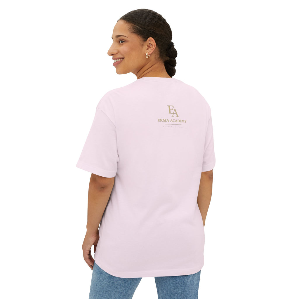 DISCERNMENT OVER DESPERATION Premium Heavy Oversized Christian Tee | EKMA Academy Kingdom Streetwear
