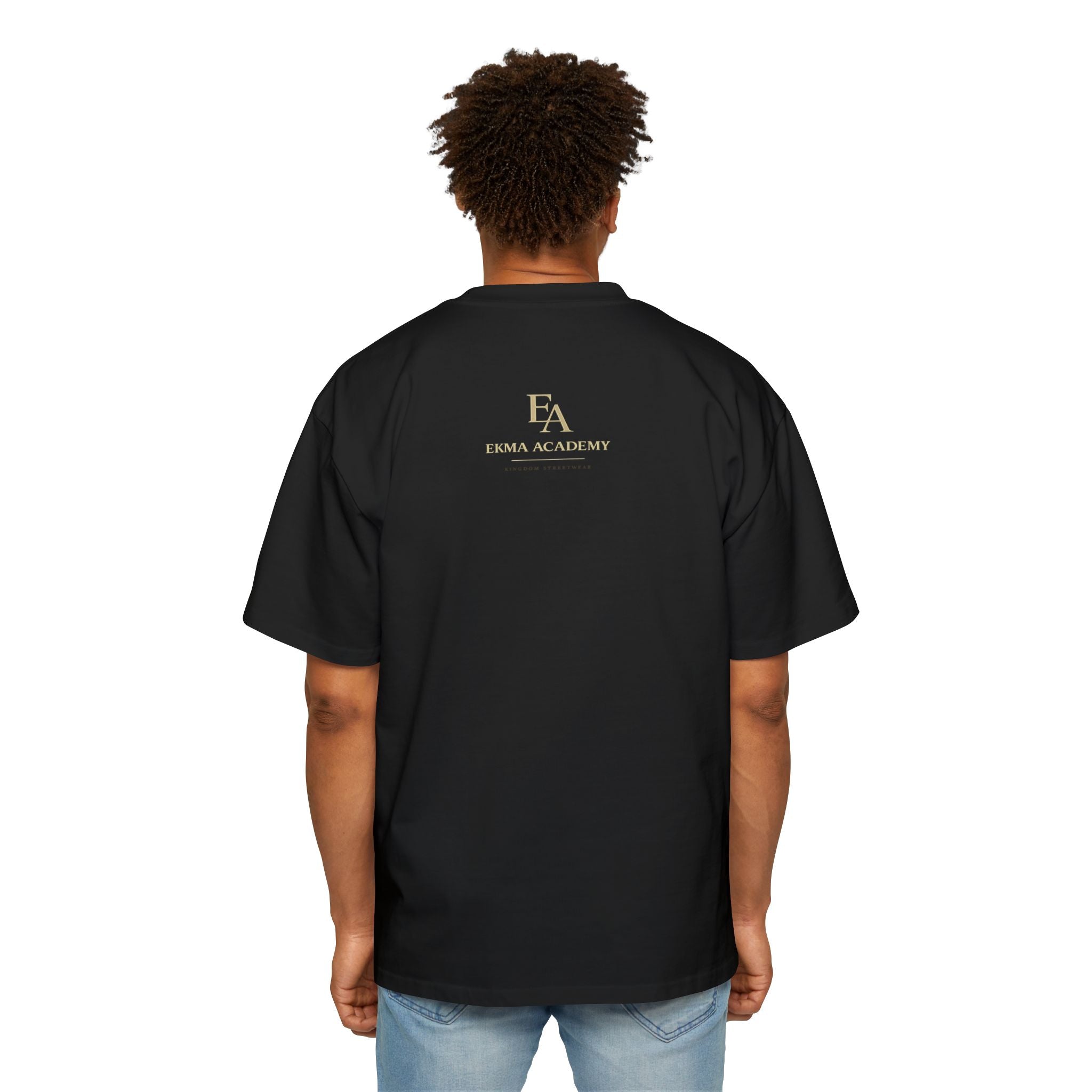 WE RISE. WE BUILD. WE RESTORE. Premium Heavy Oversized Christian Tee | EKMA Academy Kingdom Streetwear