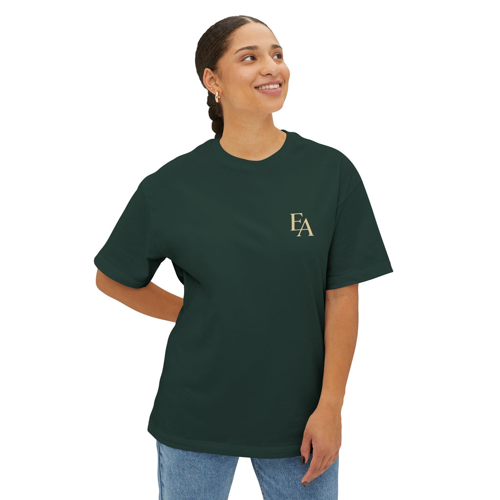 WISDOM BEFORE EMOTIONS - Unisex Premium Heavy Oversized Christian Tee with letters at the back| EKMA Academy Kingdom Streetwear