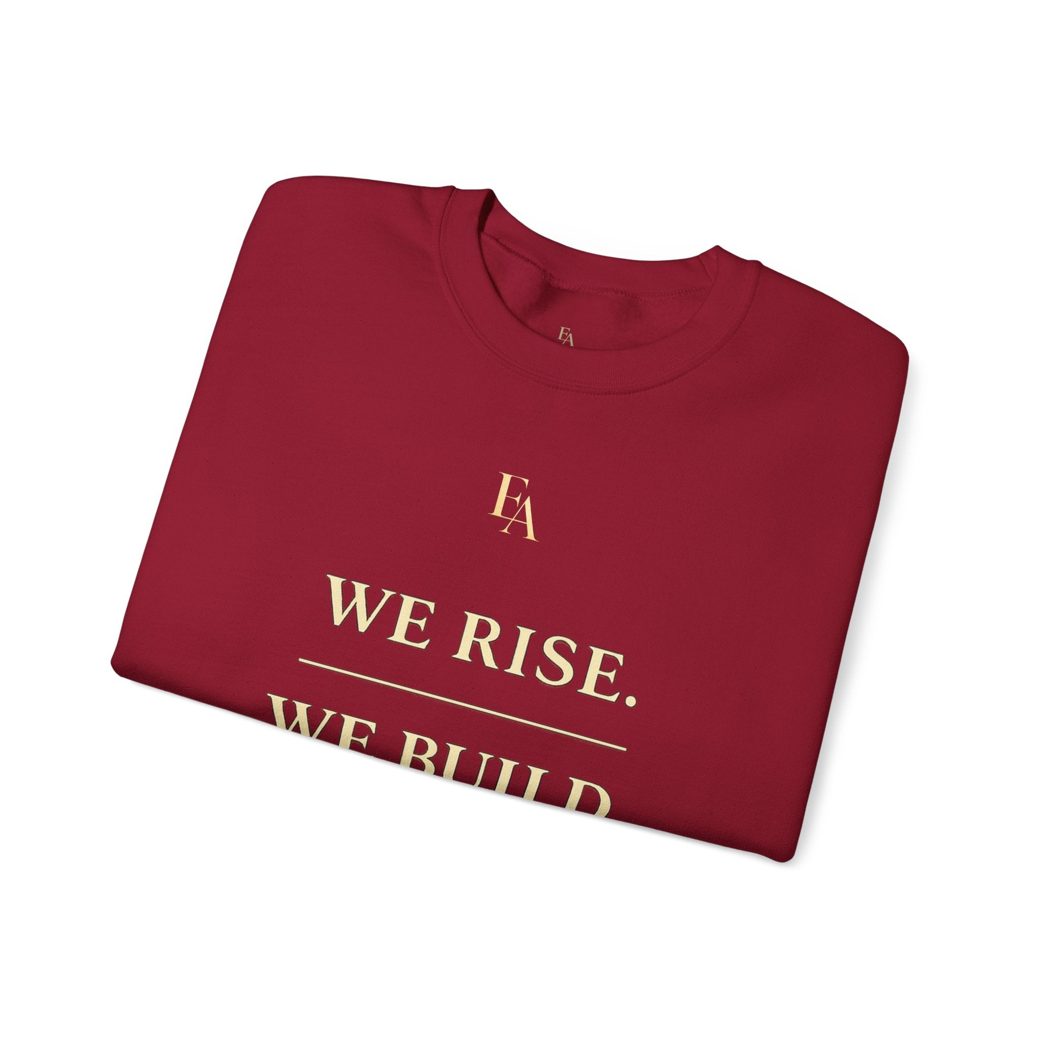 WE RISE. WE BUILD. WE RESTORE. – Premium Oversized Christian Crewneck | EKMA Collection