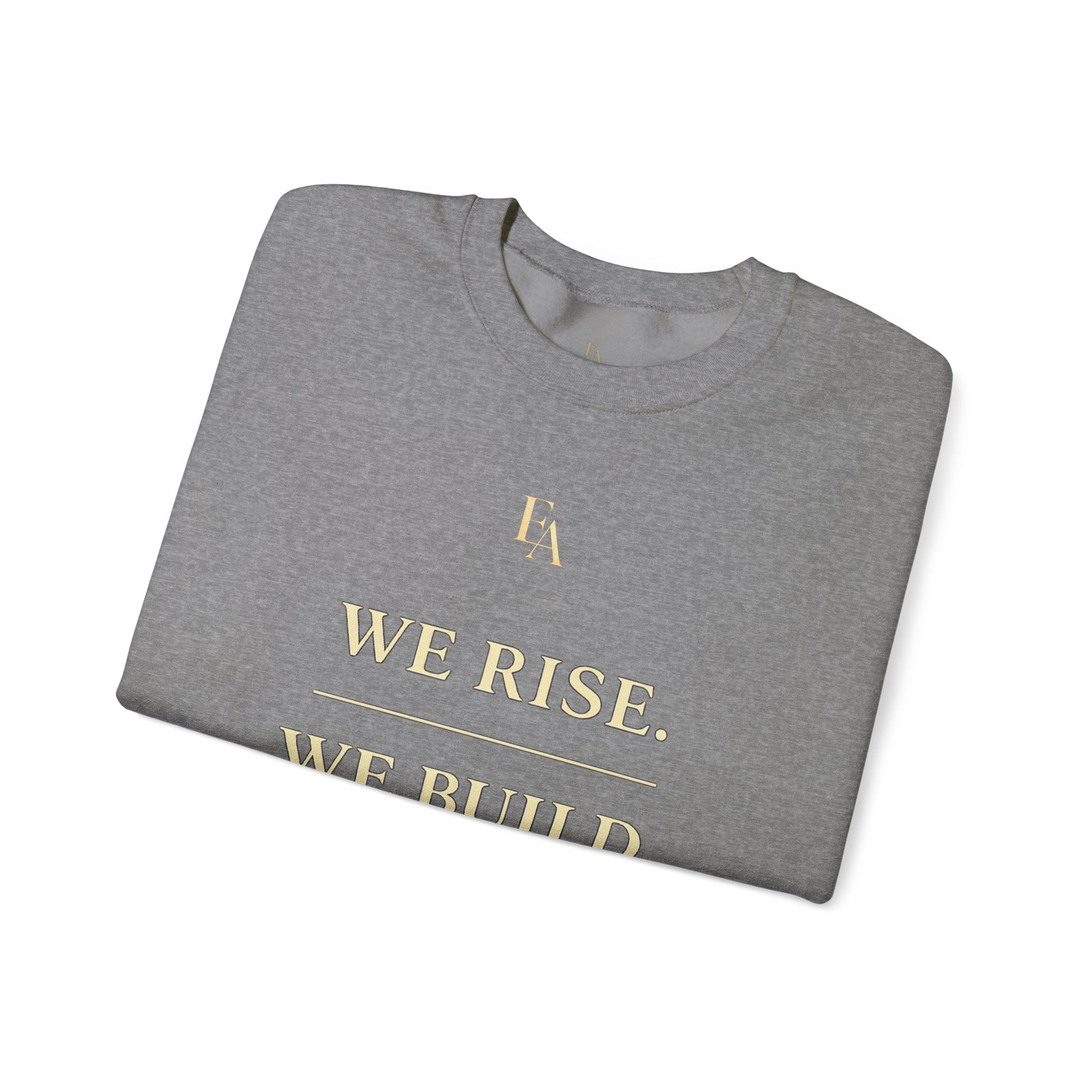 WE RISE. WE BUILD. WE RESTORE. – Premium Oversized Christian Crewneck | EKMA Collection