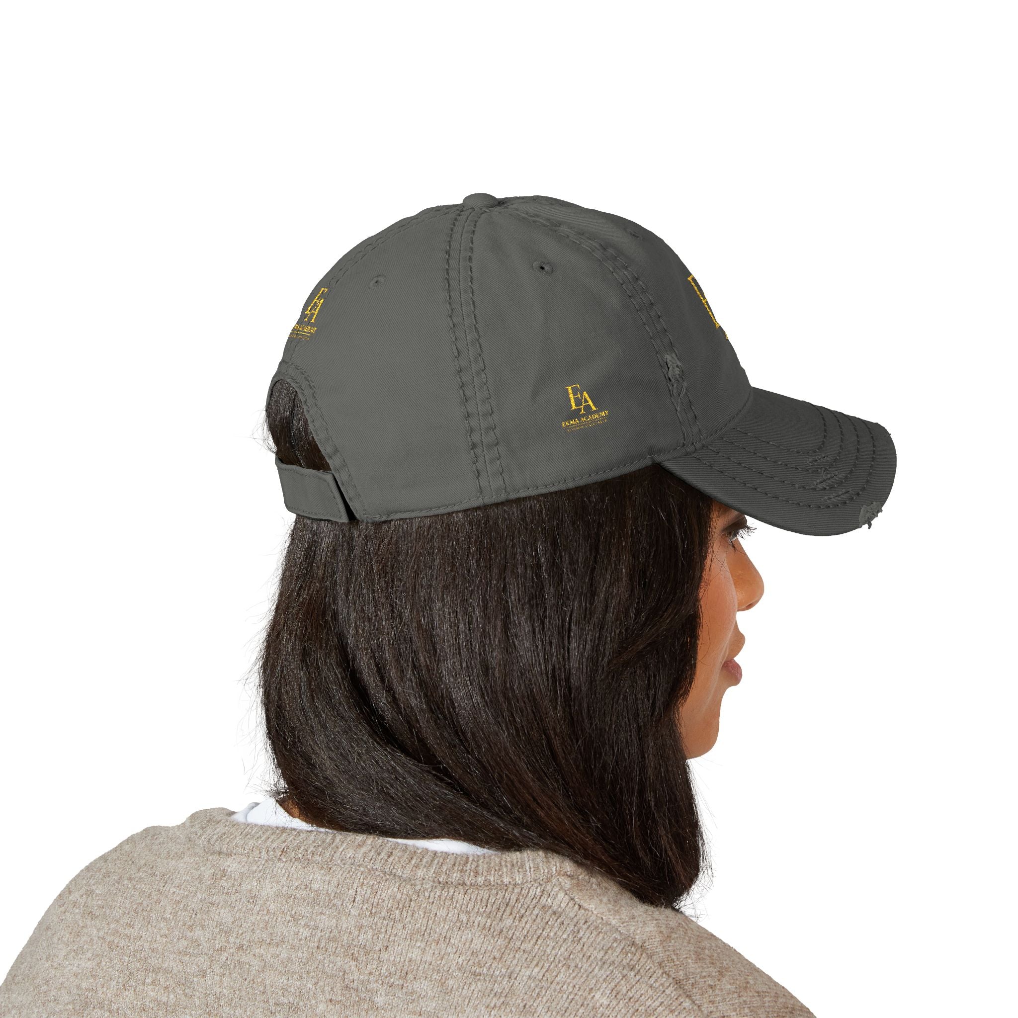 EA Monogram Embroidery Unisex Dad Hat | Premium Kingdom Streetwear Cap | EKMA Collection