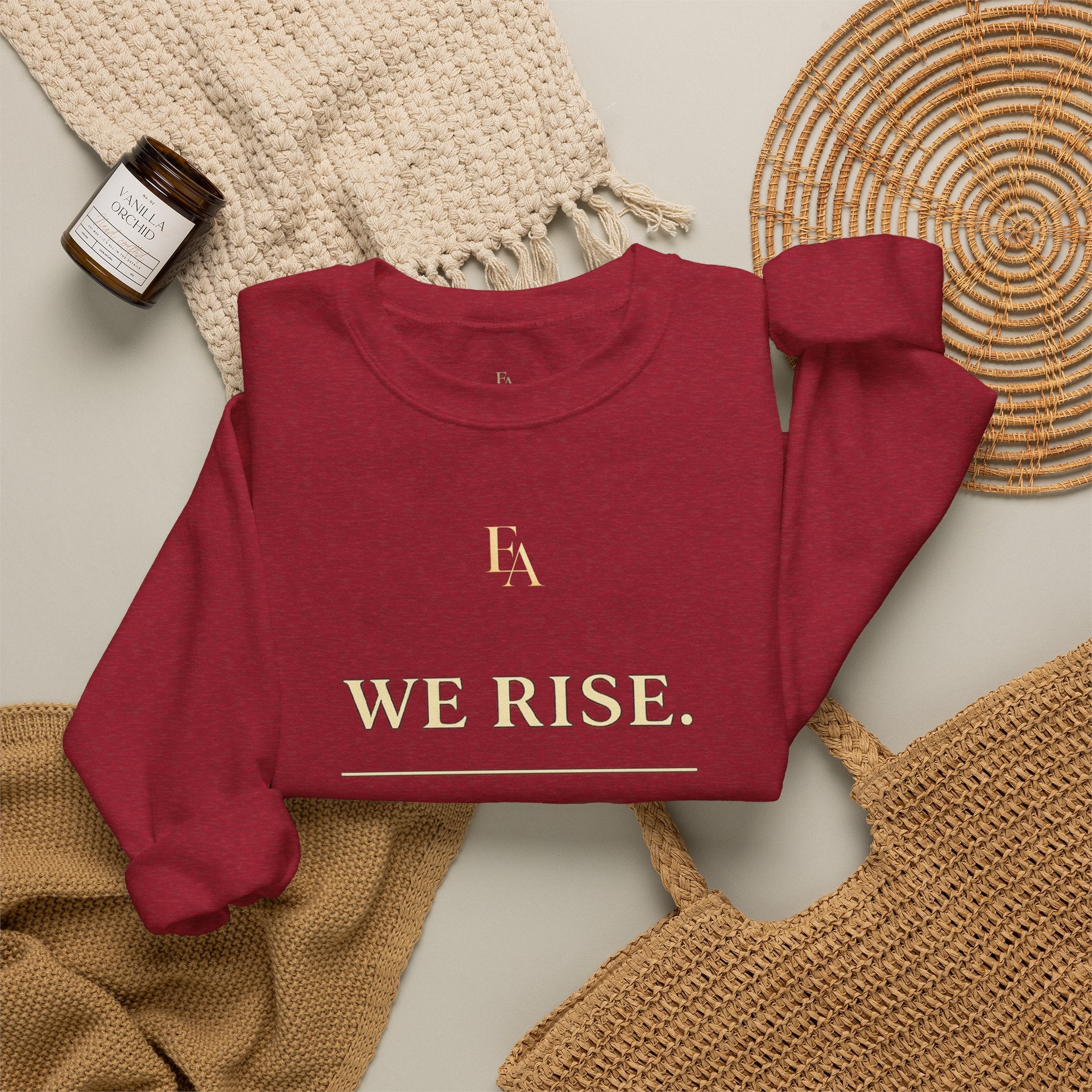 WE RISE. WE BUILD. WE RESTORE. – Premium Oversized Christian Crewneck | EKMA Collection
