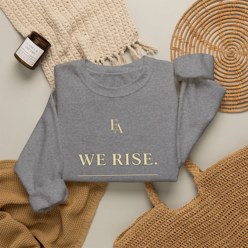 WE RISE. WE BUILD. WE RESTORE. – Premium Oversized Christian Crewneck | EKMA Collection