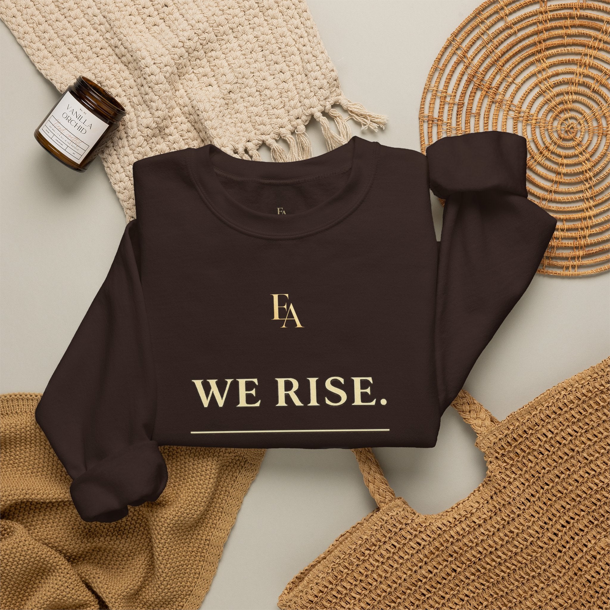 WE RISE. WE BUILD. WE RESTORE. – Premium Oversized Christian Crewneck | EKMA Collection