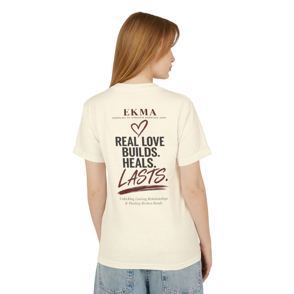 The Love Code™ Signature Tee — Real Love Builds. Heals. Lasts.