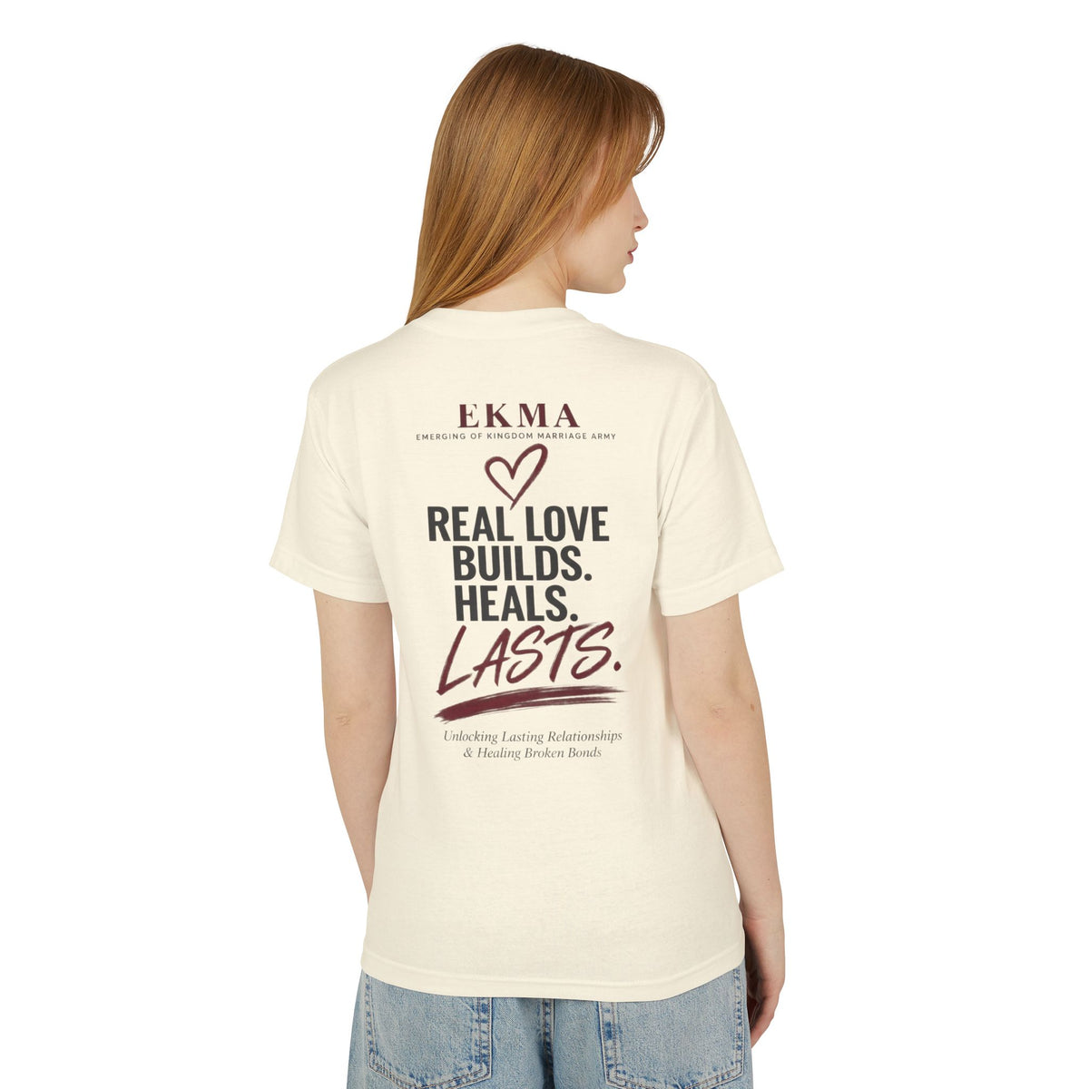 The Love Code™ Signature Tee — Real Love Builds. Heals. Lasts.