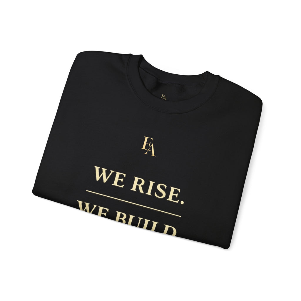 WE RISE. WE BUILD. WE RESTORE. – Premium Oversized Christian Crewneck | EKMA Collection