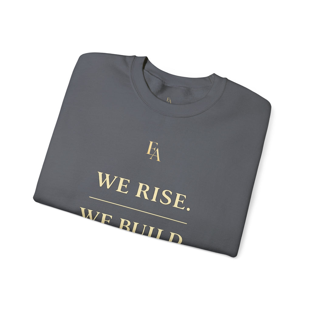 WE RISE. WE BUILD. WE RESTORE. – Premium Oversized Christian Crewneck | EKMA Collection
