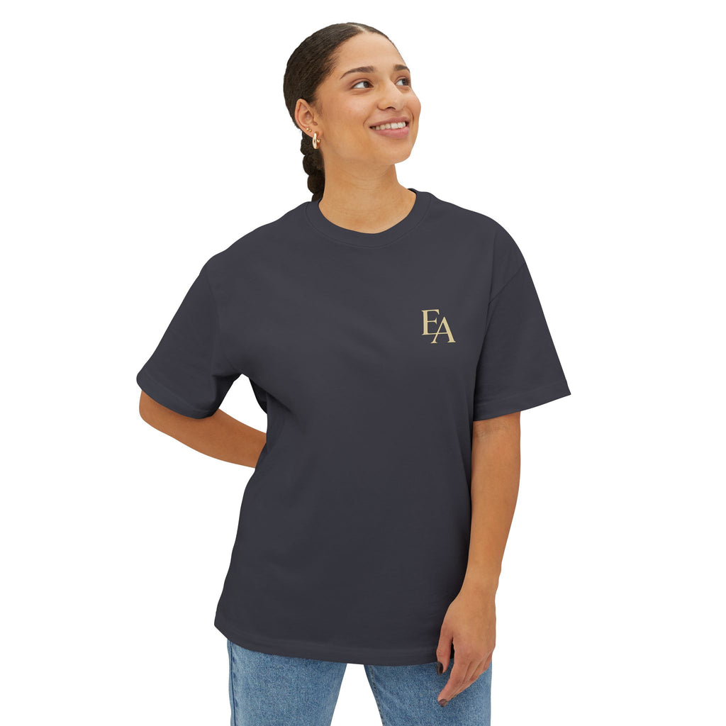 WISDOM BEFORE EMOTIONS - Unisex Premium Heavy Oversized Christian Tee with letters at the back| EKMA Academy Kingdom Streetwear