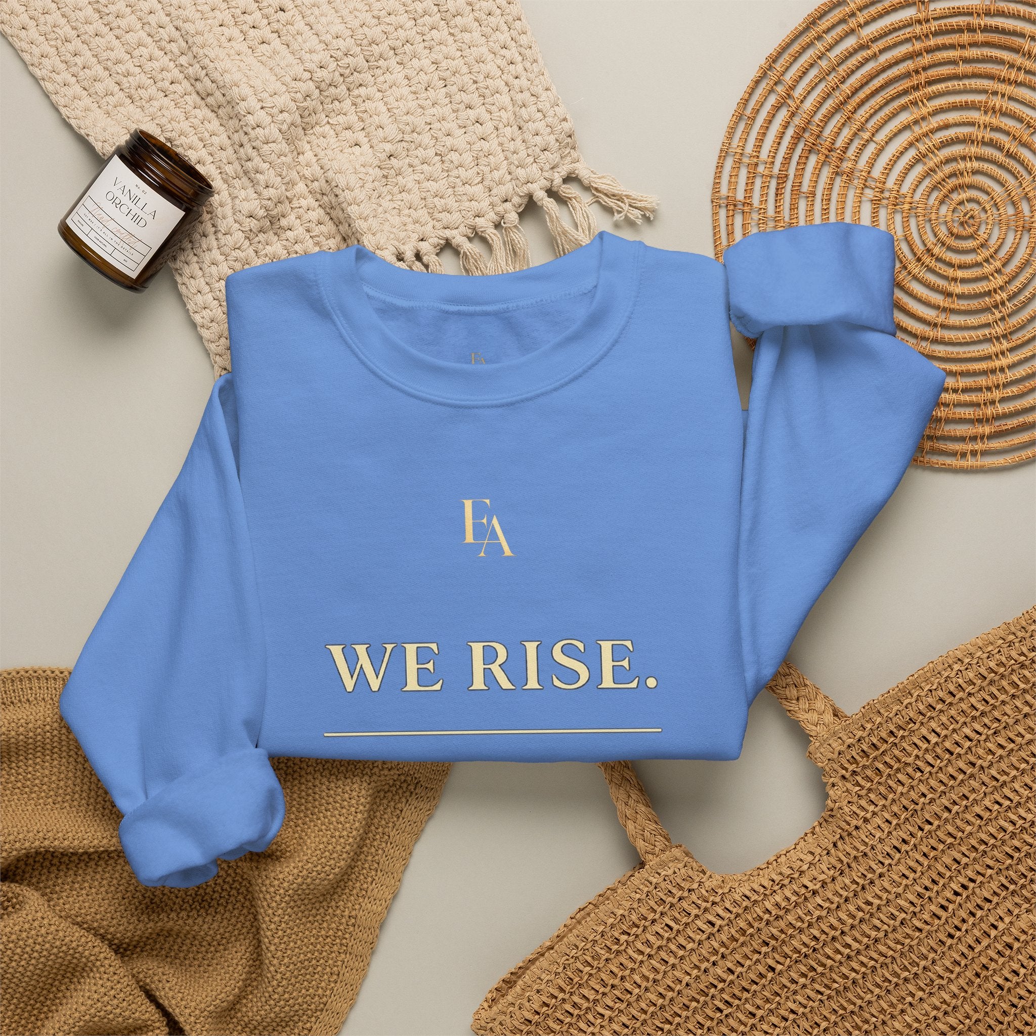 WE RISE. WE BUILD. WE RESTORE. – Premium Oversized Christian Crewneck | EKMA Collection