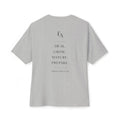 WISDOM BEFORE EMOTIONS - Black letters Unisex Premium Heavy Oversized Christian Tee | EKMA Academy Kingdom Streetwear