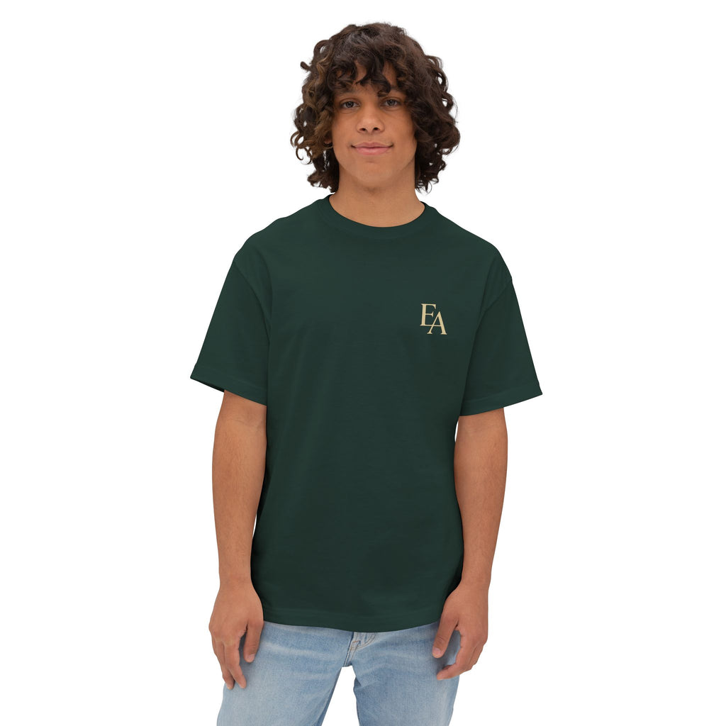 WISDOM BEFORE EMOTIONS - Unisex Premium Heavy Oversized Christian Tee with letters at the back| EKMA Academy Kingdom Streetwear