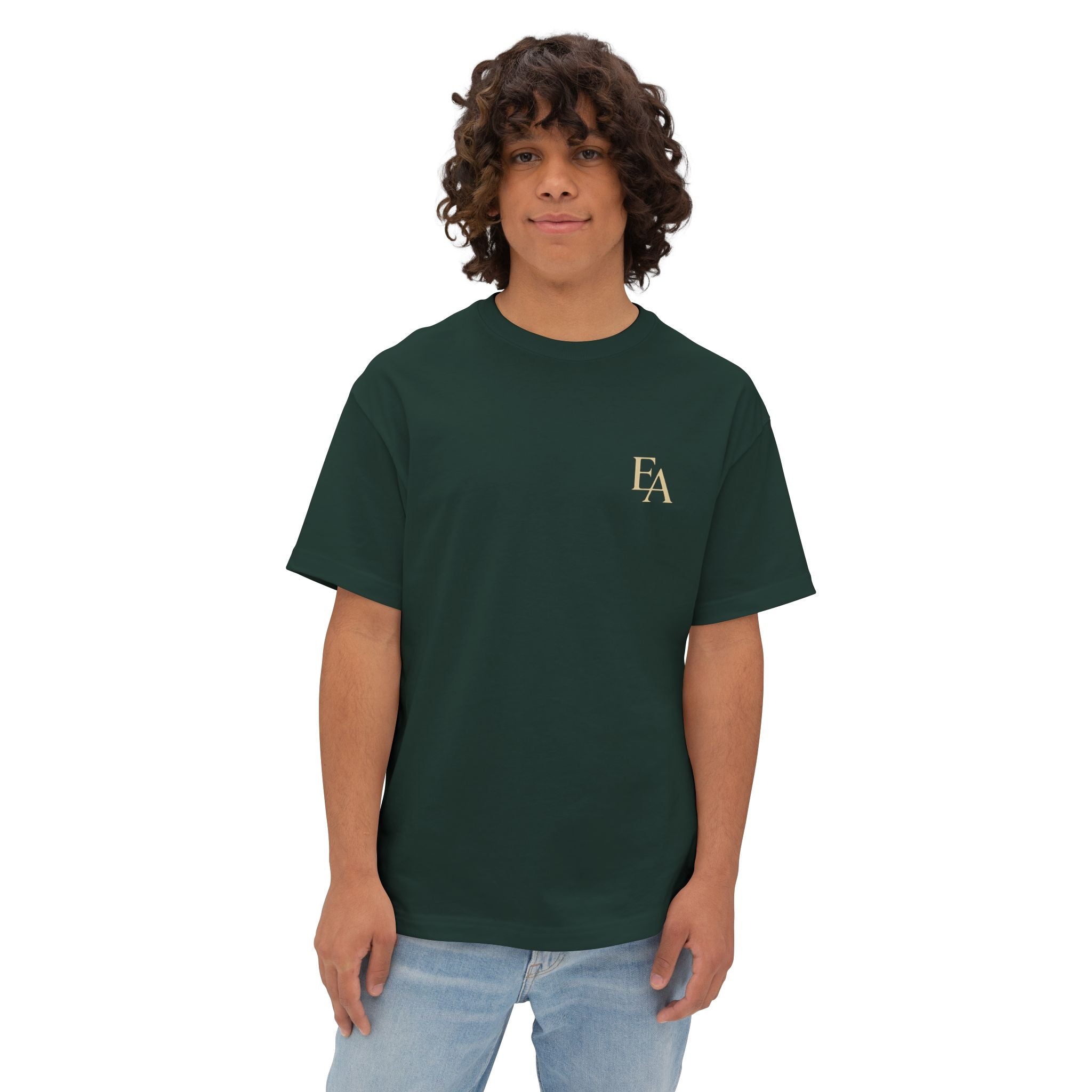 WISDOM BEFORE EMOTIONS - Unisex Premium Heavy Oversized Christian Tee with letters at the back| EKMA Academy Kingdom Streetwear