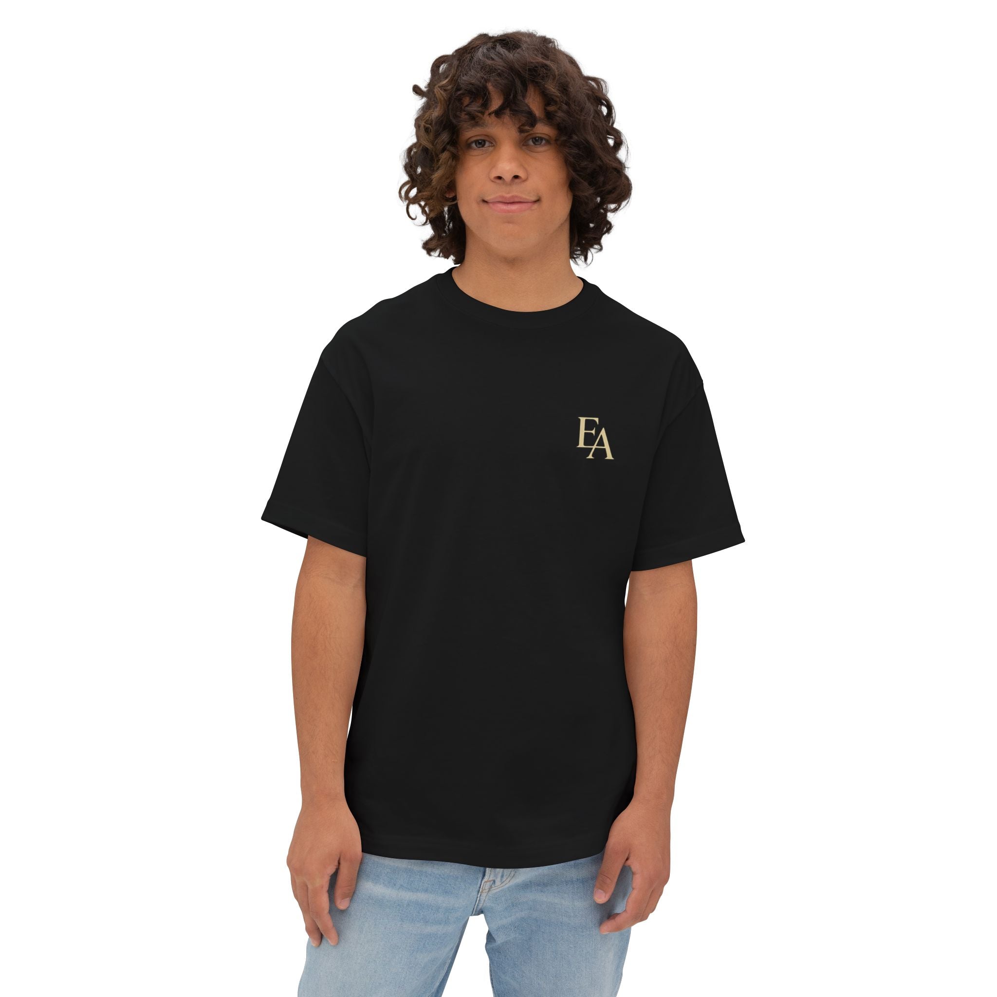 WISDOM BEFORE EMOTIONS - Unisex Premium Heavy Oversized Christian Tee with letters at the back| EKMA Academy Kingdom Streetwear