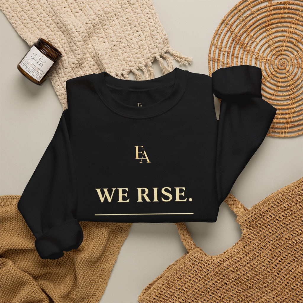 WE RISE. WE BUILD. WE RESTORE. – Premium Oversized Christian Crewneck | EKMA Collection