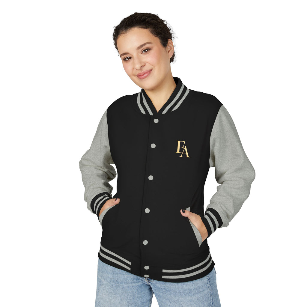 Discernment Over Desperation – Unisex Heavyweight Letterman Jacket | EKMA Academy Kingdom Streetwear