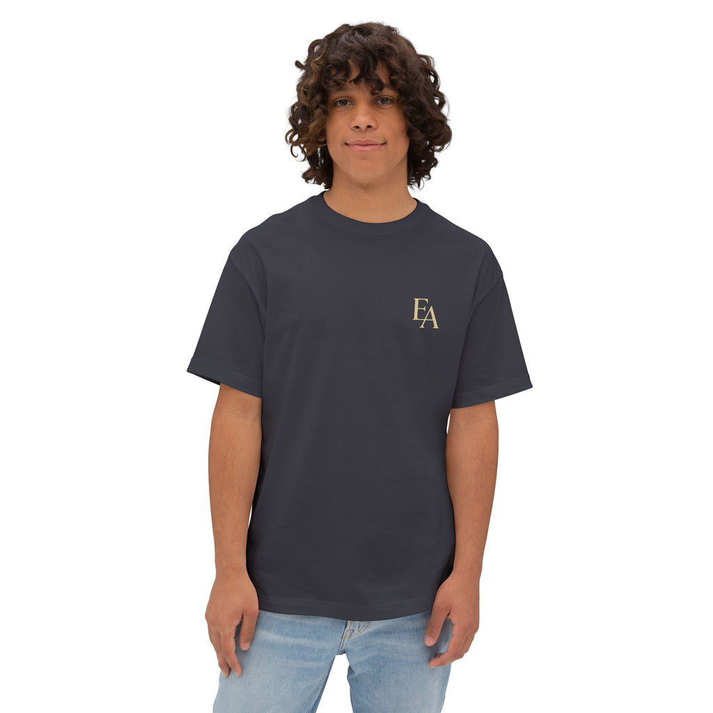 WISDOM BEFORE EMOTIONS - Unisex Premium Heavy Oversized Christian Tee with letters at the back| EKMA Academy Kingdom Streetwear