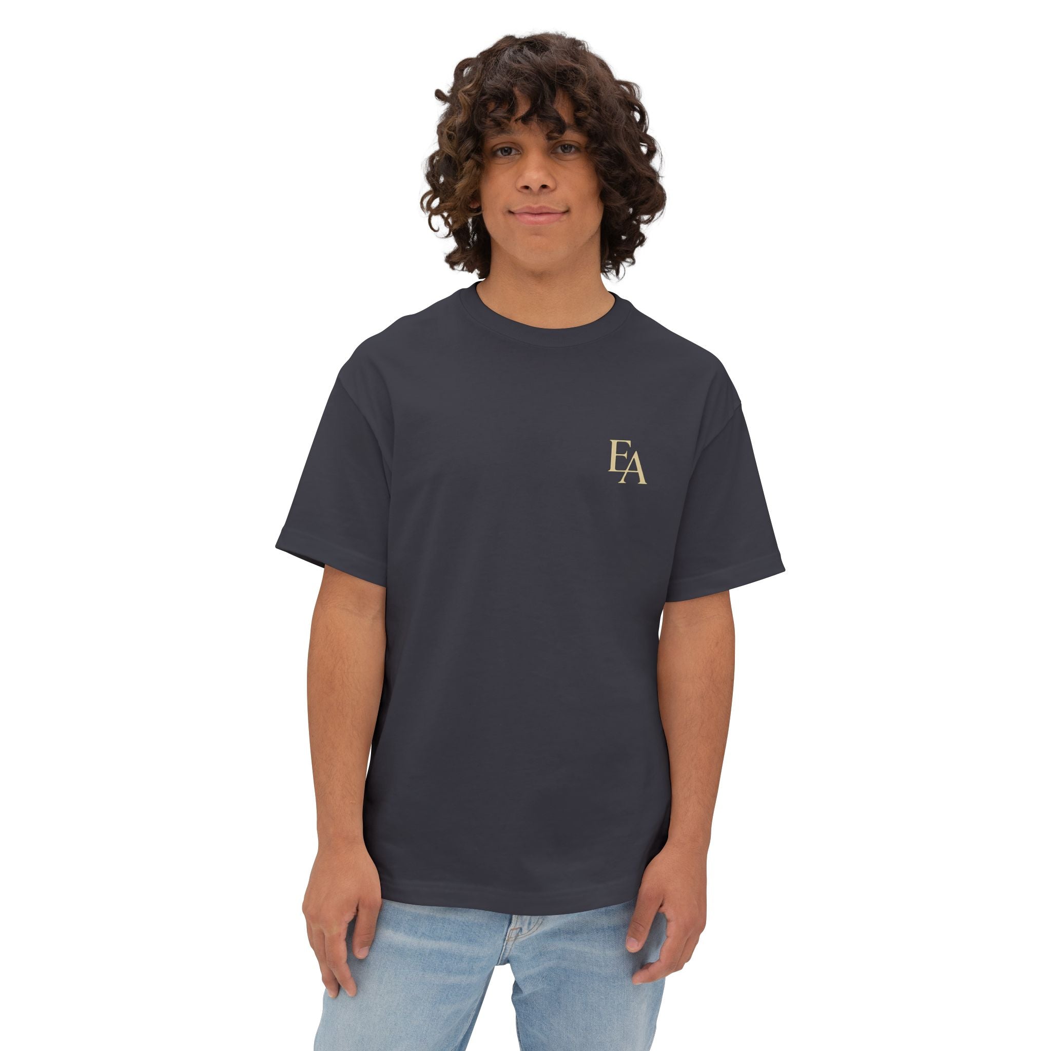 WISDOM BEFORE EMOTIONS - Unisex Premium Heavy Oversized Christian Tee with letters at the back| EKMA Academy Kingdom Streetwear